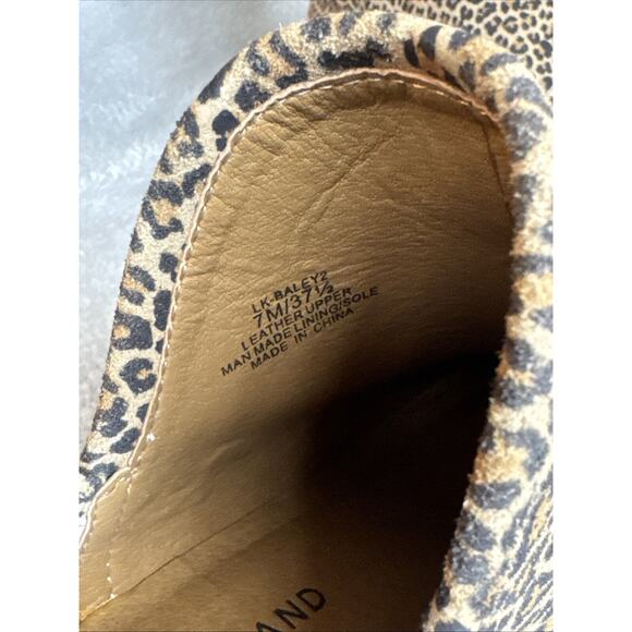 Lucky Brand Womens Baley Ankle Booties Brown Animal Print Leopard Leather 7M EUC - Picture 8 of 8